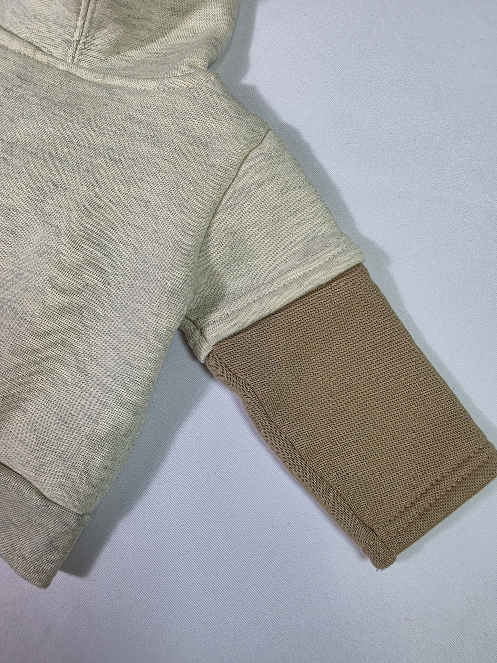 Vintage Carter’s Baby Hoodie Jacket 3-6M Cream Zip Y2K Logo - Picture 5 of 8